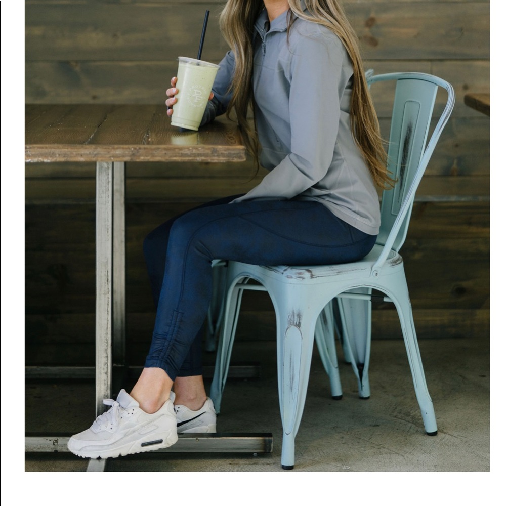 ZYIA distressed blue ankle cinch high rise